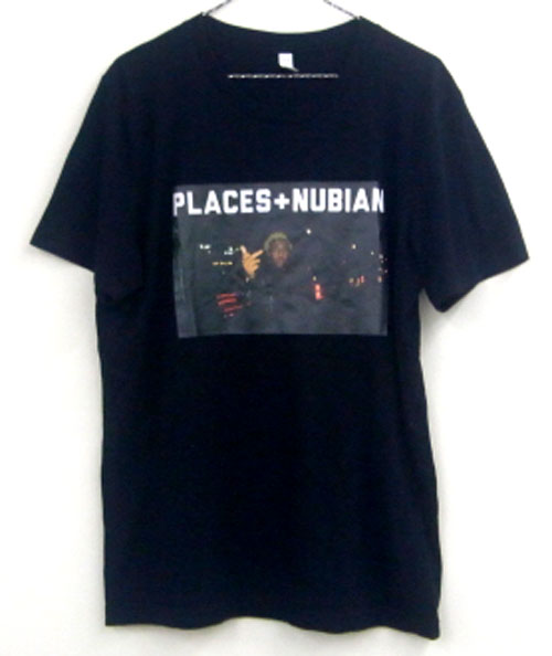 【中古】PLACES + FACES/NUBIAN プリント Tシャツ/プレイセス+フェイセス/ヌビアン/サイズ：M/カラー：BLACK・ブラック/コラボ/ストリート/ハイブランド【山城店】