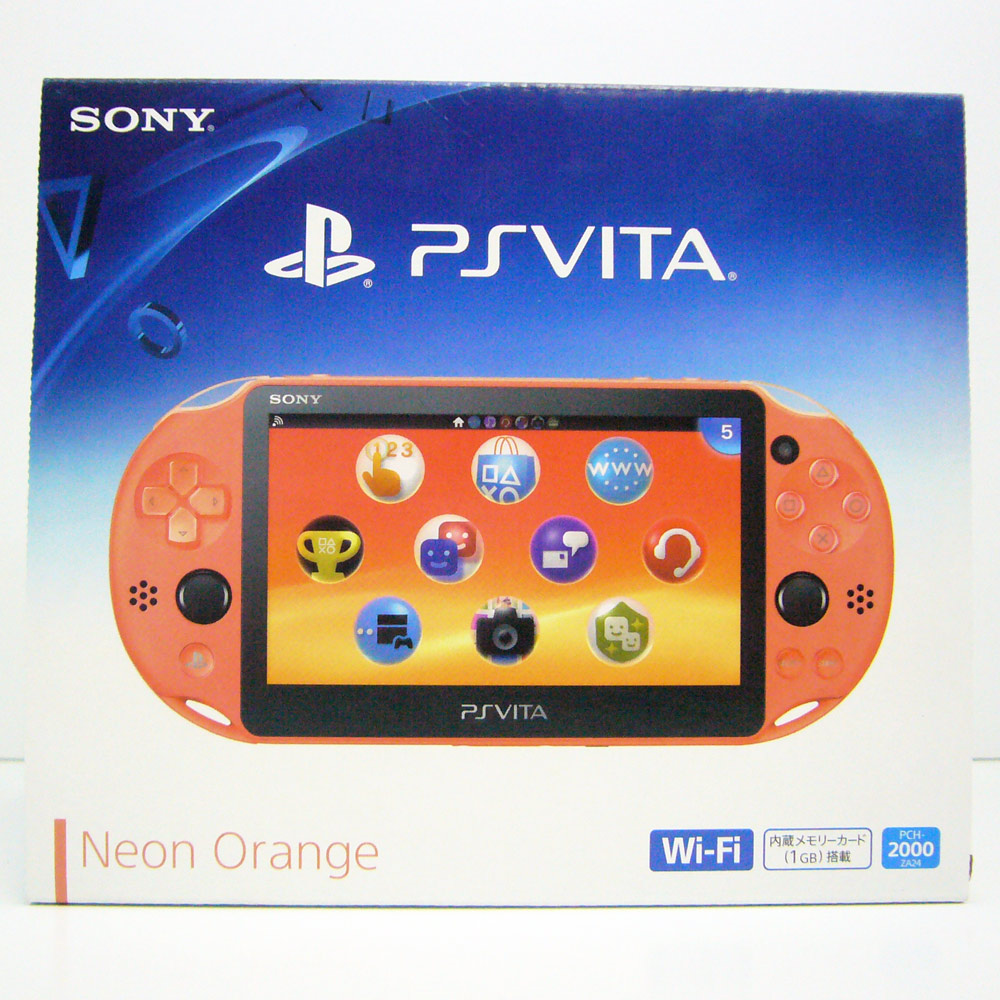 【中古】SONY PlayStation Vita Wi-Fiモデル ネオン・オレンジ [PCH-2000ZA24]【橿原店】