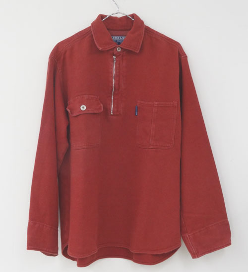 【中古】Nigel Cabourn /プルオーバーシャツ ナイジェルケーボン/国内正規品/サイズ:LARGE/カラー:エンジ/赤系/アメセレ/長袖/ririZIP【山城店】