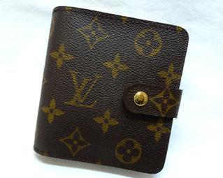 【中古】LOUIS VUITTON ルイ ヴィトン モノグラム コンパクトジップ M61667 2つ折り財布【山城店】