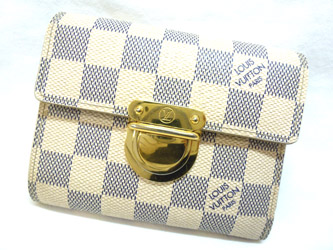 【中古】LOUIS VUITTON ルイ ヴィトン ダミエ ポルトフォイユ コアラ カラー：アズール M60013 2つ折り財布【山城店】