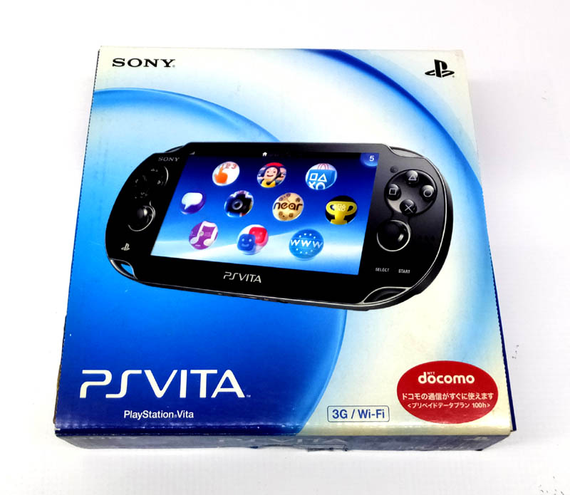 【中古】 ソニー PlayStation Vita 3G/Wi-Fiモデル クリスタル・ブラック (PCH-1100AB01) 【山城店】