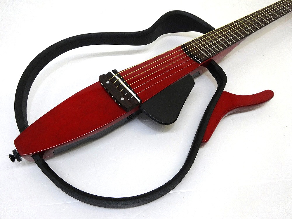 上品】 YAMAHAヤマハ製サイレントギターSLG-100S赤 エレアコギター 