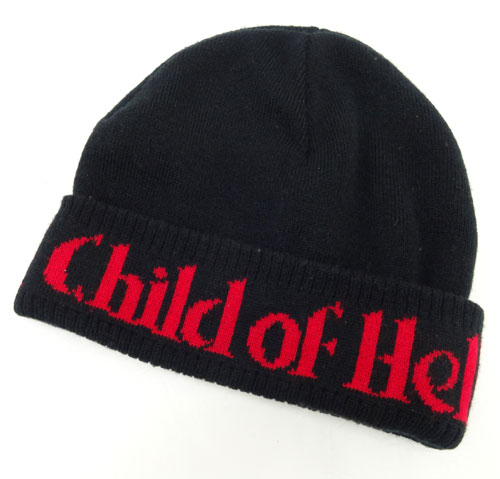 【中古】Supreme / child of hell Beanie /シュプリーム チャイルド オブ ヘル ビーニー/15AW/国内正規品/サイズ：F/カラー：黒×赤/ビーニー/ニット/ロゴ/帽子【山城店】