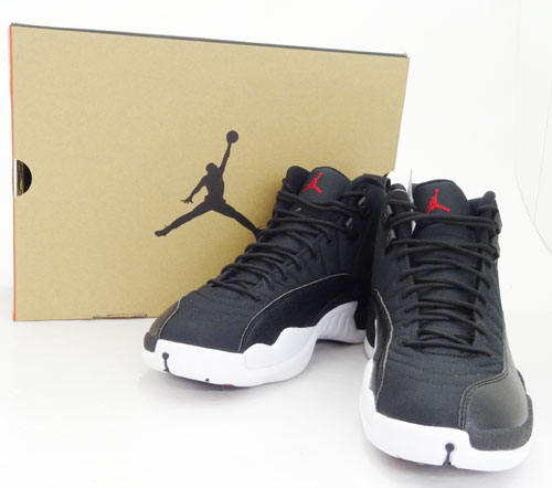 【中古】NIKE AIR JORDAN 12 RETRO ナイキ エア ジョーダン 12  レトロ/130690-004/27ｃｍ/国内正規品/カラー：BLACK/GYM RED-WHITE/色：黒/赤/白/2016年製/復刻/モノトーン/未使用品/スニーカー【山城店】