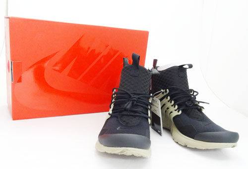 【中古】NIKE × ACRONYM AIR PRESTO MID ナイキ×アクロニウム エア プレスト ミッド/844672-001/S/27～28ｃｍ/国内正規品/カラー：BLACK/BLACK-BAMBOO/コラボ/LAB限定/ハイカット/未使用品/2015年製/ランニング【山城店】