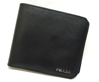 【中古】PRADA プラダ/SAFFIANO サフィアーノ 2つ折り財布【山城店】