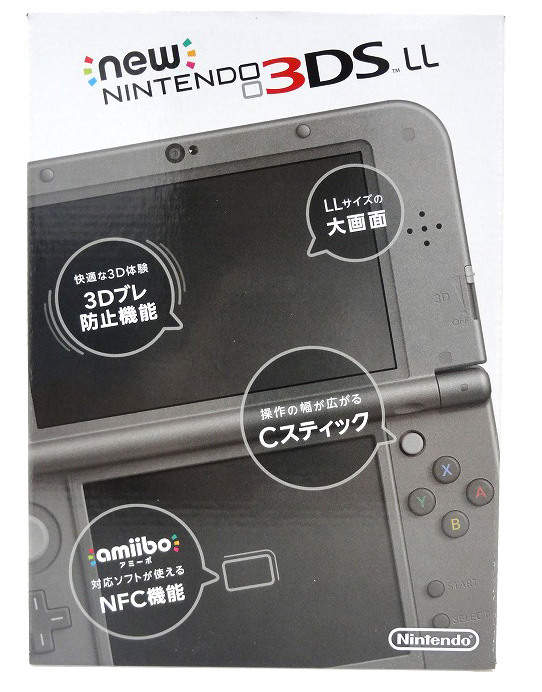 【中古】New ニンテンドー3DS LL メタリックブラック New3DSLL  任天堂 Nintendo 3DS 黒 ブラック 【福山店】