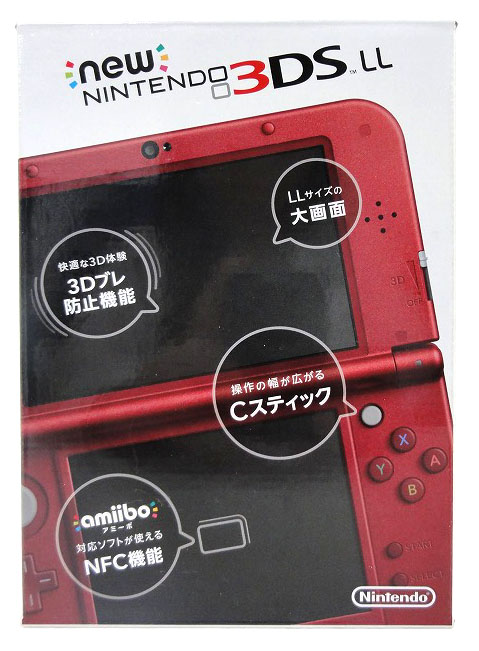 【中古】Newニンテンドー3DS LL メタリックレッド New3DSLL 任天堂 Nintendo 3DS 赤 【福山店】