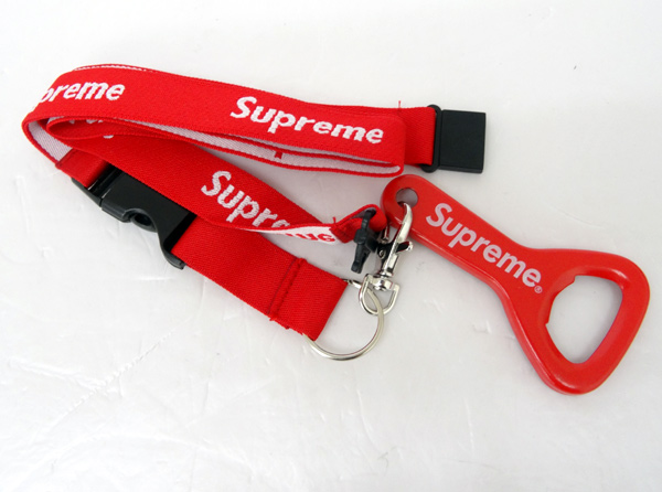 【中古】Supreme(シュプリーム) 2014 ランヤード ボトルオープナー/ストラップ/栓抜き/カラー：レッド【山城店】