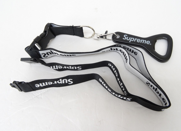 【中古】Supreme(シュプリーム) 2014SS ランヤード ボトルオープナー/ストラップ/栓抜き/カラー：ブラック【山城店】