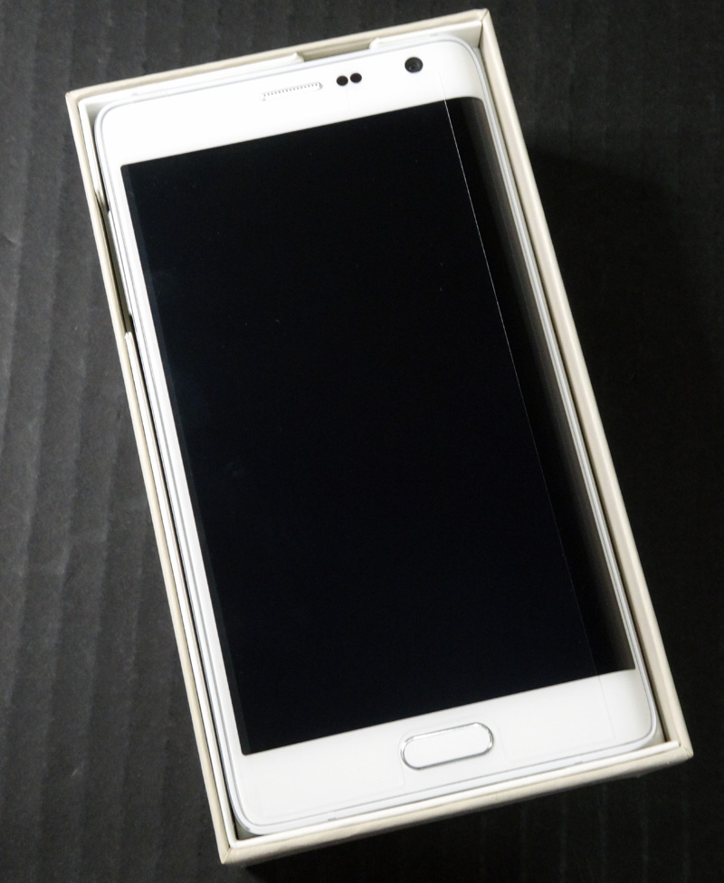 【中古】★残債なし！☆外装交換未使用品です！au Samsung GALAXY Note Edge SCL24 White[163]【福山店】