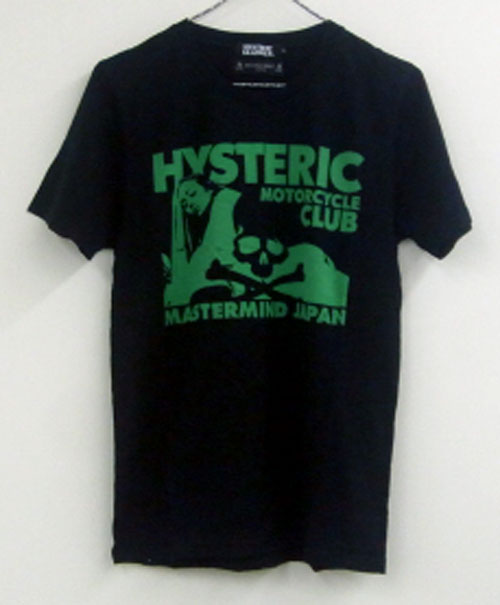 【中古】HYSTERIC GLAMOUR × mastermind/JAPAN MOTOR CYCLE TEE/ヒステリック グラマー×マスターマインド/半袖 プリント Tシャツ/0233CT25/国内正規品/サイズ：S/カラー：黒・ブラック・BLK/ドメスティック/コラボ/ヒスガール【山城店】