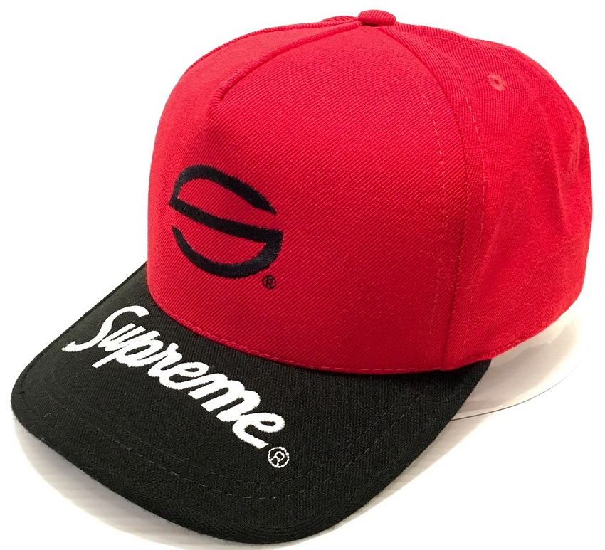 【中古】supreme/シュプリーム/COLLEGE 5 PANEL CAP/RED/レッド/赤色系/BLACK/ブラック/黒色系/刺繍/スナップバック/MADE IN U.S.A/米国製/STARTER/スターター/ストリート/スケーター/メンズ/男性/紳士/帽子/キャップ【米子店】