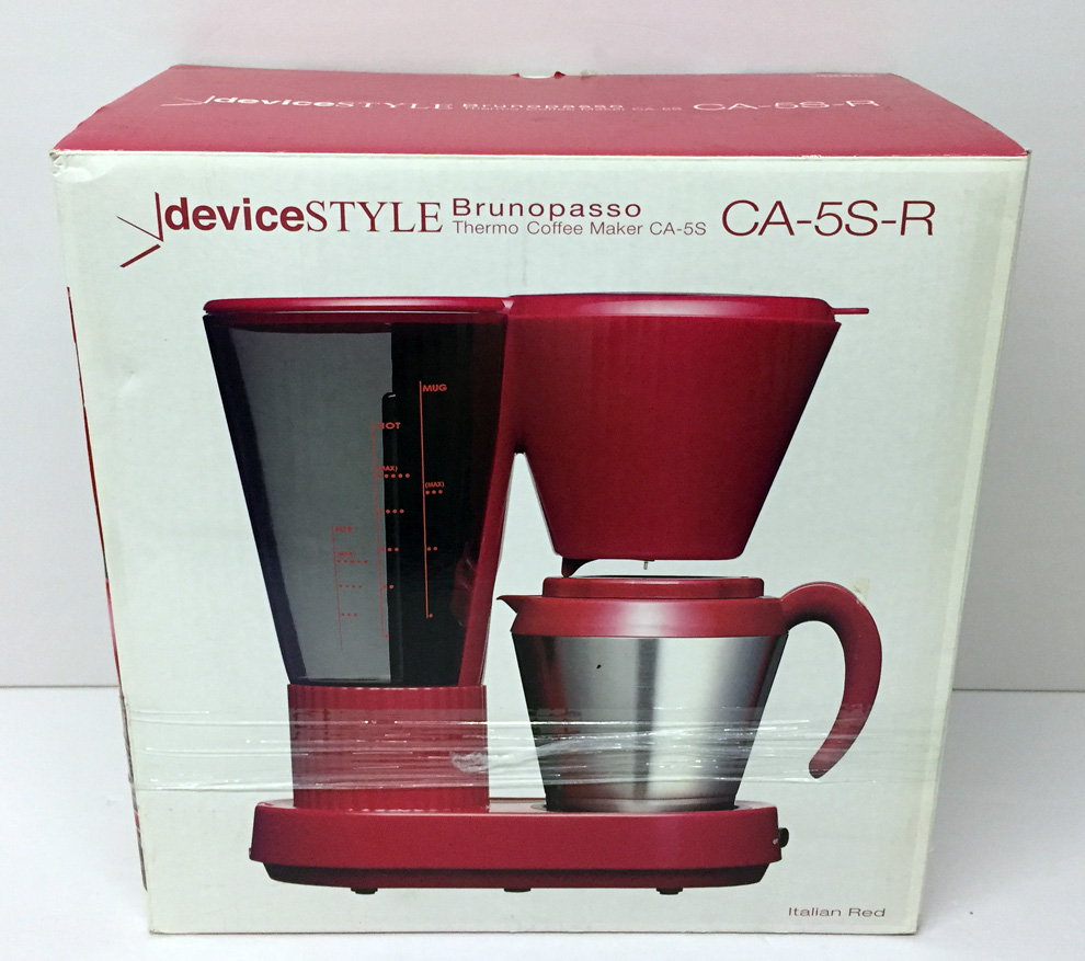 【中古】★deviceSTYLE/デバイスタイル サーモ コーヒーメーカー  CA-5S-R イタリアンレッド 【福山店】