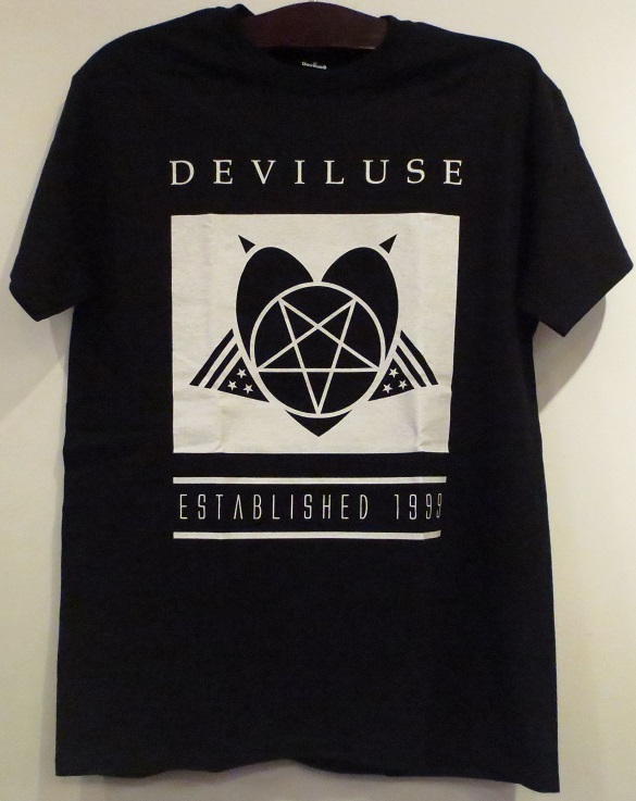 【中古】Deviluse/デビルユース/Satanism T-shirts/サイズ：M/BLACK/ブラック/黒色系/DEVIL-2013M/プリント/半袖/Tシャツ/ストリート/スケーター/パンク/ロック/バンド/メンズ/男性/紳士/トップス/インナー【米子店】