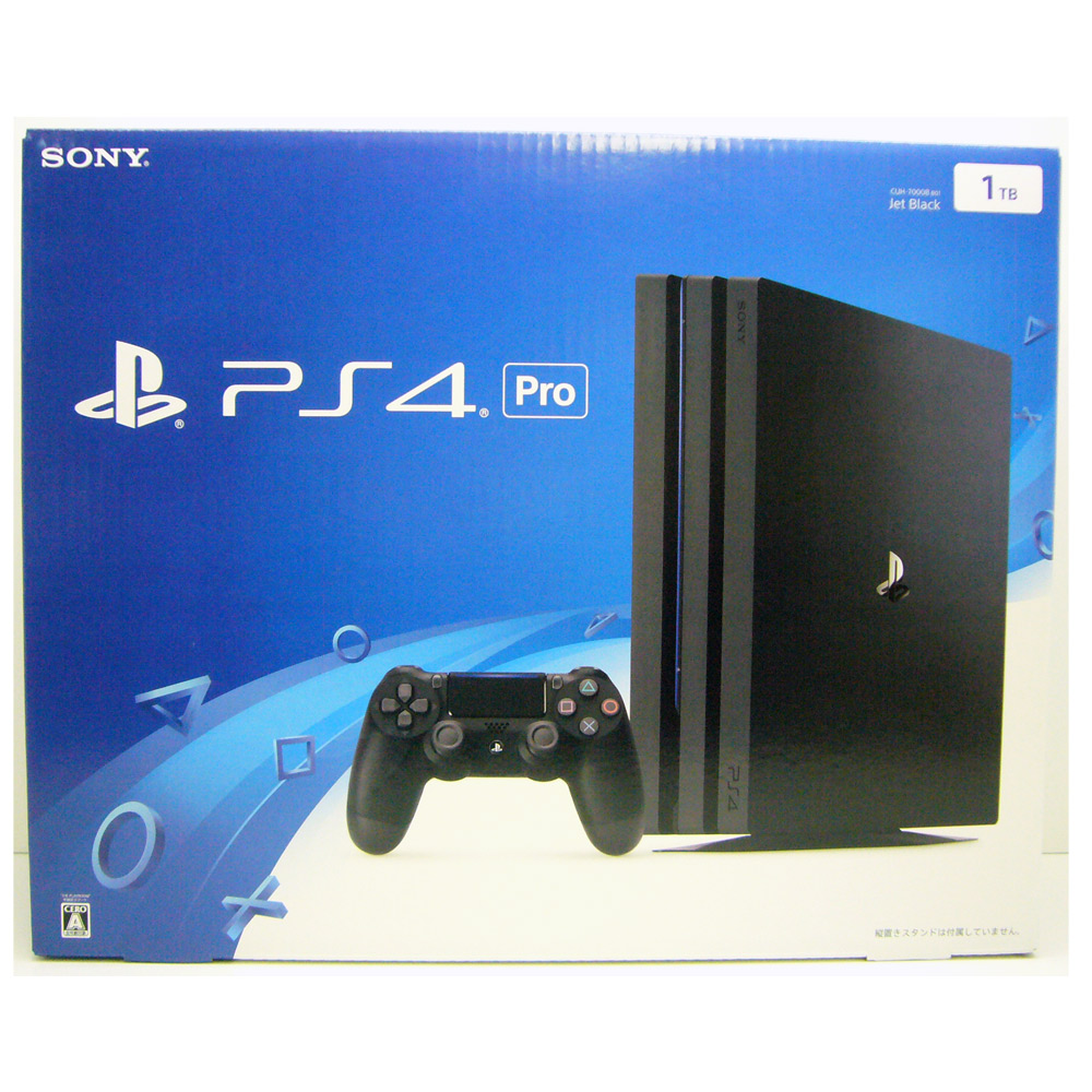 【中古】SONY PlayStation 4 Pro ジェット・ブラック 1TB CUH-7000BB01 未使用 新古品【香芝店】