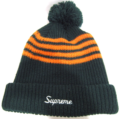 【中古】Supreme/シュプリーム 4-Stripe Loose Gauge Beanie  ビーニー ニットキャップ 【福山店】