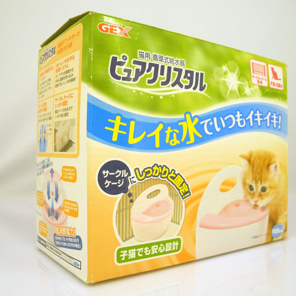 【中古】未使用品/猫用 循環式給水器 ピュアクリスタル/ジェックス株式会社/ペット/水のみ用/給水器/ネコ/猫/ねこ/家電【桜井店】