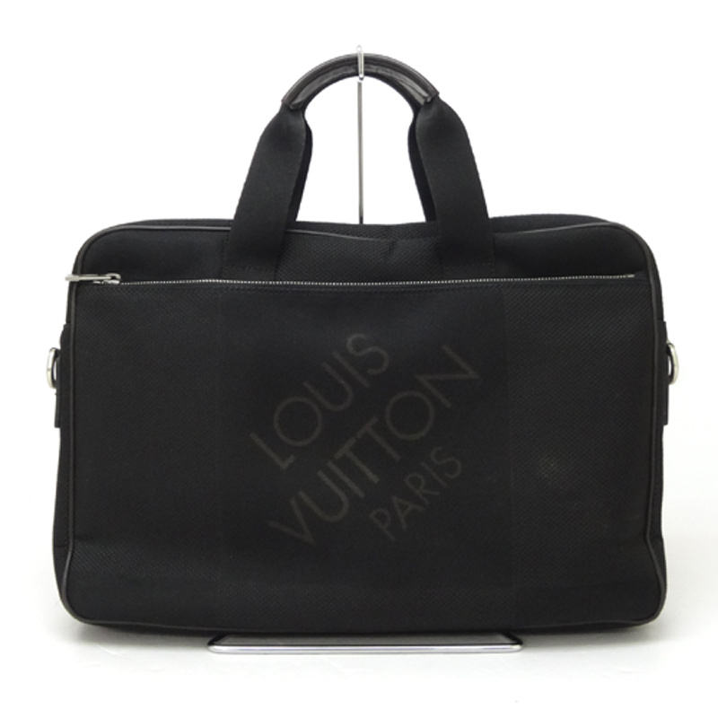 【中古】LOUIS VUITTON(ルイヴィトン) ダミエ ジェアン「アソシエ PM」 ノワール(ブラック) N58038 ビジネス/ブリーフケース/かばん/バッグ/鞄【山城店】