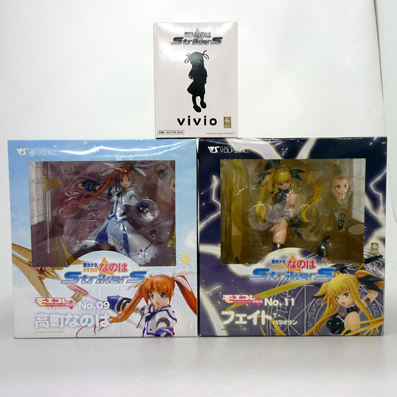 【中古】 ボークス 魔法少女 リリカルなのは StrikerS モエコレPLUS  No.09 高町なの＆No.11 フェイト・T・ハラオウン＆vivio 3体セット   【山城店】