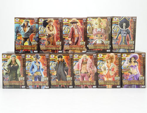 【中古】バンプレスト DXF ～THE GRANDLINE MEN & LADY 15TH EDITION （麦わらの一味 9体+ロー＆ドフラミンゴ セット） ONE PIECE ワンピース【山城店】