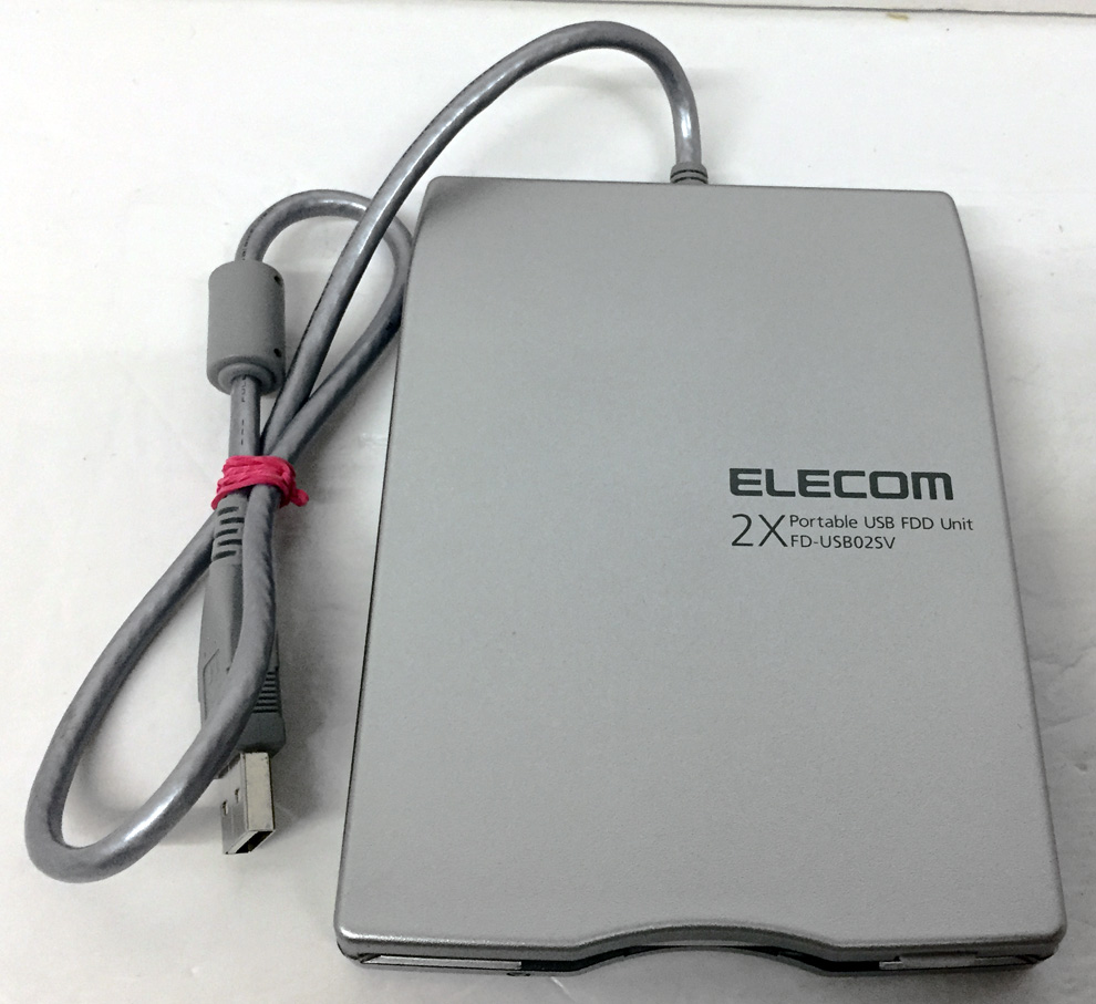 【中古】ELECOM/エレコム USBフロッピーディスクドライブ FD-USB02SV シルバー [166]【福山店】