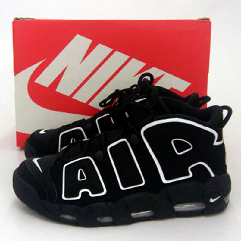 【中古】NIKE AIR MORE UPTEMPO/ナイキ エアー モア アップテンポ/414962-002/28.5ｃｍ/カラー：BLACK/WHITE-BLACK/色：黒・白/ストリート/Basketball/バッシュ/人気/レア/靴/シューズ【山城店】