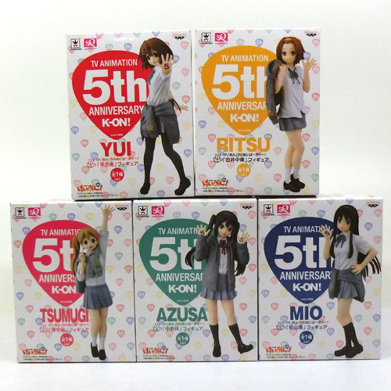 【中古】≪未開封≫ バンプレスト けいおん！ TV ANIMATION 5th ANNIVERSARY SQフィギュア 5種セット/フィギュア  【山城店】