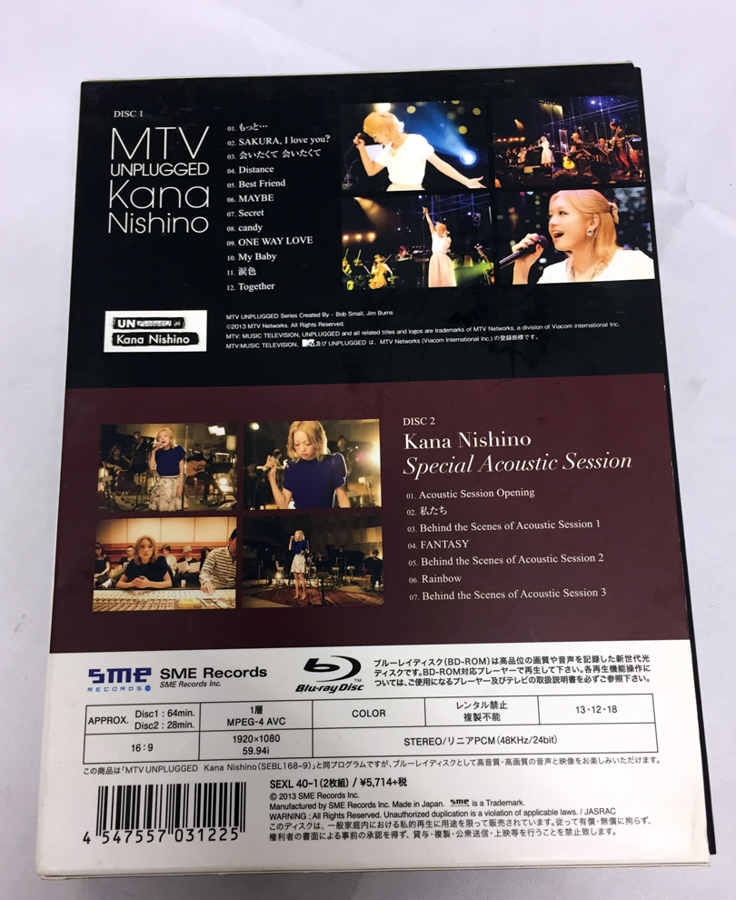 西野カナ/MTV Unplugged Kana Nishino〈初回生産限定盤… - DVD/ブルーレイ