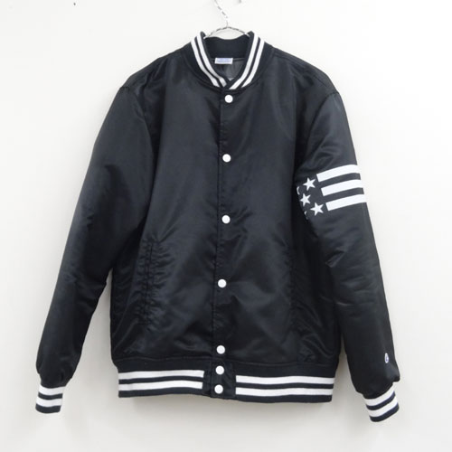 【中古】Ron Herman × Champion ロンハーマン×チャンピオン/スタジアムジャンパー 14AW/国内正規品/サイズ:M/カラー：BLACK/黒/スタジャン/中綿アウター/アームライン【山城店】