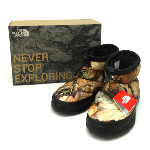 【中古】Supreme×The North Face シュプリーム×ノースフェイス Nuptse Bootie/NF016701/27cm/カラー：BLACK/Leaves/ブラック/リーブス/落ち葉/黒/マルチカラー/ストリート/コラボ/未使用品/アウトドア/ブーツ/靴 シューズ【山城店】