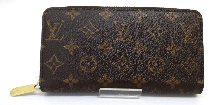 【中古】LOUIS VUITTON ルイヴィトン ジッピーウォレット モノグラム ラウンドファスナー長財布 M60017 長サイフ サイフ ブラウン 茶 ゴールド金具 【福山店】