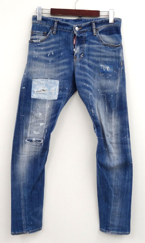 【中古】DSQUARED2 SEXY TWIST JEANS ディースクエアード ジーンズ/S74LA0702S30342/15SS/国内正規品/サイズ：44/カラー：インディゴブルー/インポート/ダメージ加工/デニムパンツ【山城店】