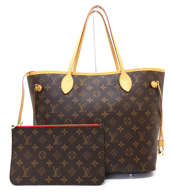 【中古】LOUIS VUITTON ルイヴィトン 新型 ネヴァーフル MM モノグラム スリーズ レッド ポーチ付 M41177 ヴィトン ショルダーバッグ トートバッグ ショルダートートバッグ 【福山店】