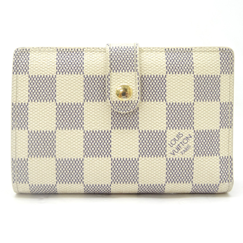 【中古】LOUIS VUITTON(ルイヴィトン) アズール「ポルトフォイユ ヴィエノワ」 N61676 がま口/二つ折り財布/財布/サイフ/ウォレット【山城店】