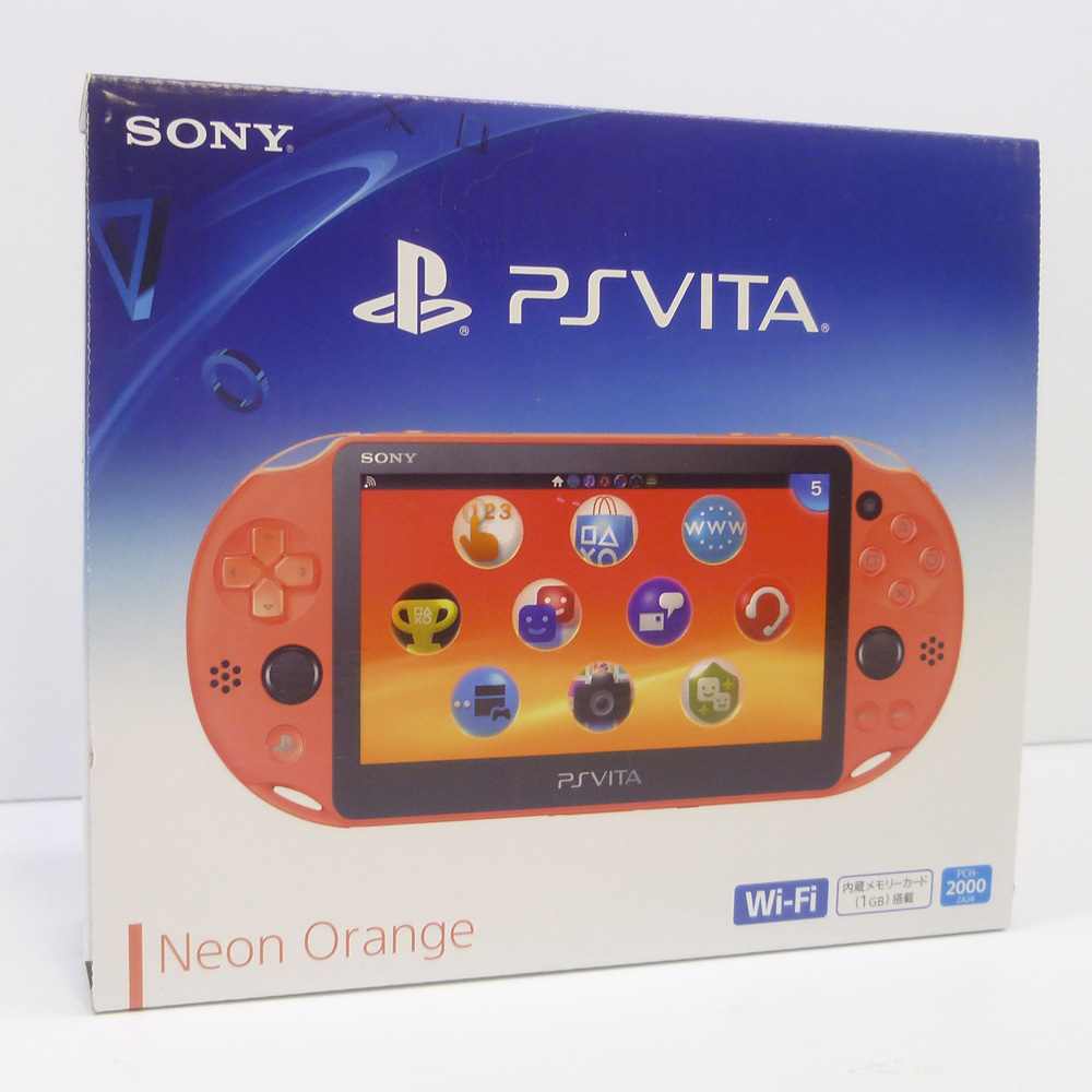 【中古】SONY PlayStation Vita Wi-Fiモデル ネオン・オレンジ [PCH-2000ZA24]【橿原店】