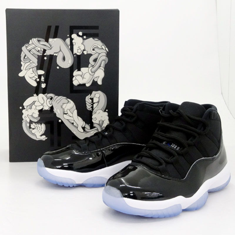 【中古】NIKE AIR JORDAN 11 RETRO SPACE JAM ナイキ エアジョーダン イレブン レトロ スペースジャム /378037-003/27cm/国内正規品/カラーBLACK/CONCORD-WHITE/2016年製/マックスバニー/パテント/未使用品/復刻/スニーカー/靴 シューズ【山城店】