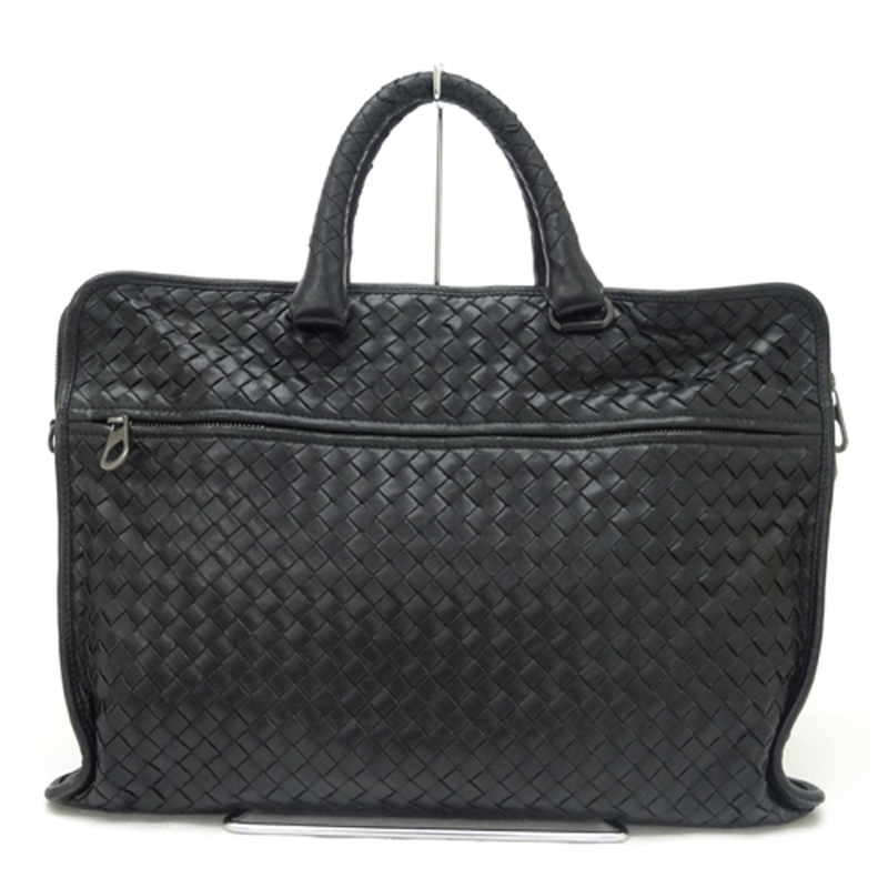 【中古】BOTTEGA VENETA(ボッテガヴェネタ) イントレチャート 「ブリーフケース」 ブラック 248395 ビジネス/ハンド《バッグ/かばん/鞄》【山城店】