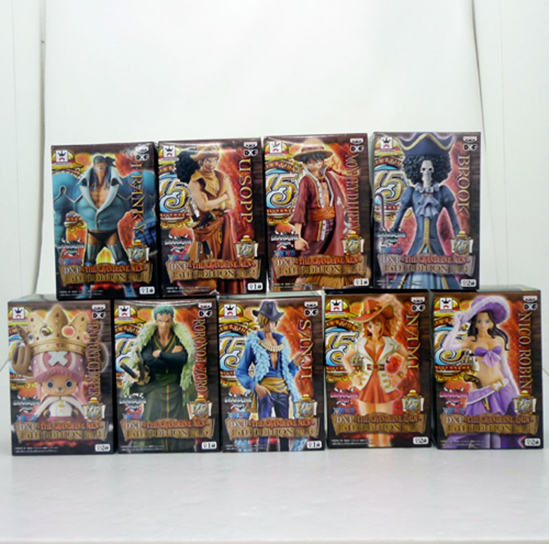 【中古】バンプレスト DXF ～THE GRANDLINE MEN & LADY 15th EDITION 麦わらの一味 9体セット ONE PIECE ワンピース/フィギュア【山城店】