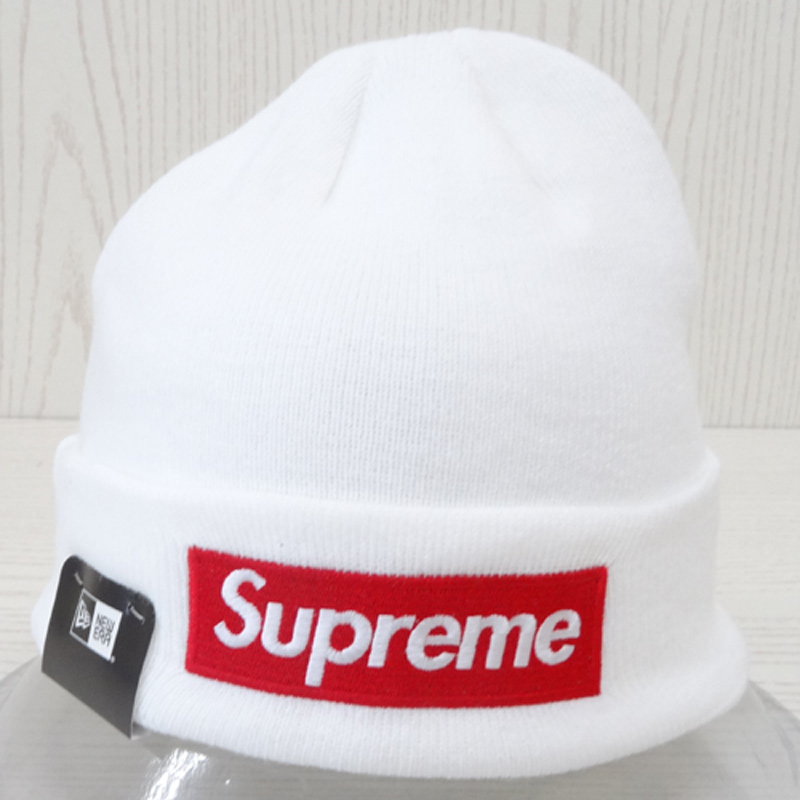 【中古】Supreme New Era Box logo Beanie / シュプリーム ニューエラ ボックスロゴ ビーニー 16AW/国内正規品/カラー：WHITE/未使用品/帽子/Cap/キャップ【山城店】