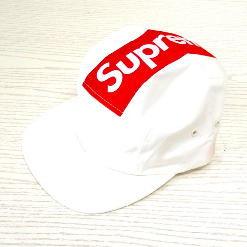 【中古】Supreme シュプリーム Top Stripe Camp Cap トップ ストライプ キャンプ キャップ/16AW/国内正規品/サイズ：Free/カラー：White/未使用品/帽子/キャップ/ストリート【山城店】