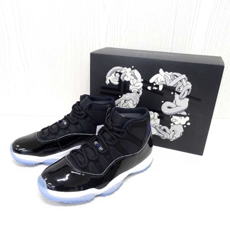 【中古】NIKE AIR JORDAN 11 RETRO SPACE JAM(ナイキ エアジョーダン 11 レトロ スペース ジャム) 378037 003/27cm/国内正規品/カラー：BLACK CONCORD-WHITE/2016年製/マックスバニー/パテント/未使用品/復刻/スニーカー/靴・シューズ【大久保店】