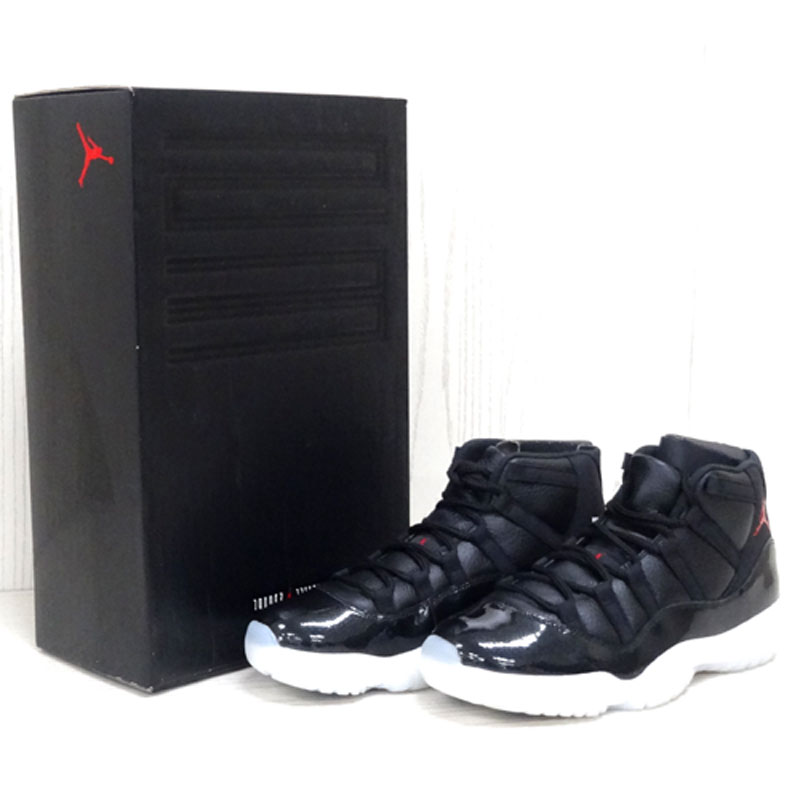 【中古】NIKE AIR JORDAN 11 RETRO ナイキ エア ジョーダン 11 レトロ/378037-002/27.5ｃm/国内正規品/カラー：BLACK/GYM RED-WHITE-ANTHRACITE/色：黒/ブラック/スニーカー/BLK/イレブン/未使用品/ジャンプマン/靴/シューズ【山城店】