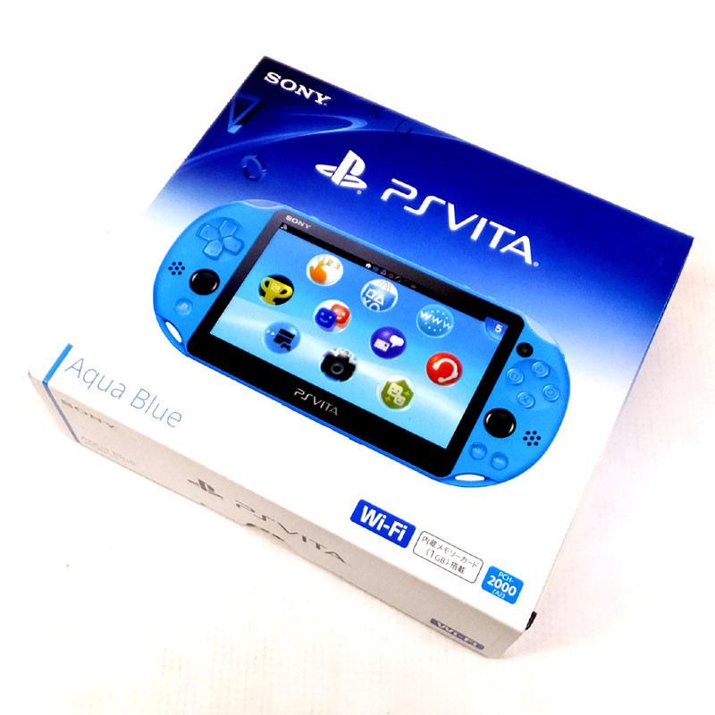 【中古】 SONY PlayStation Vita Wi-Fiモデル アクア・ブルー(PCH-2000ZA23) ソニー/プレイステーションヴィータ/ゲーム【山城店】