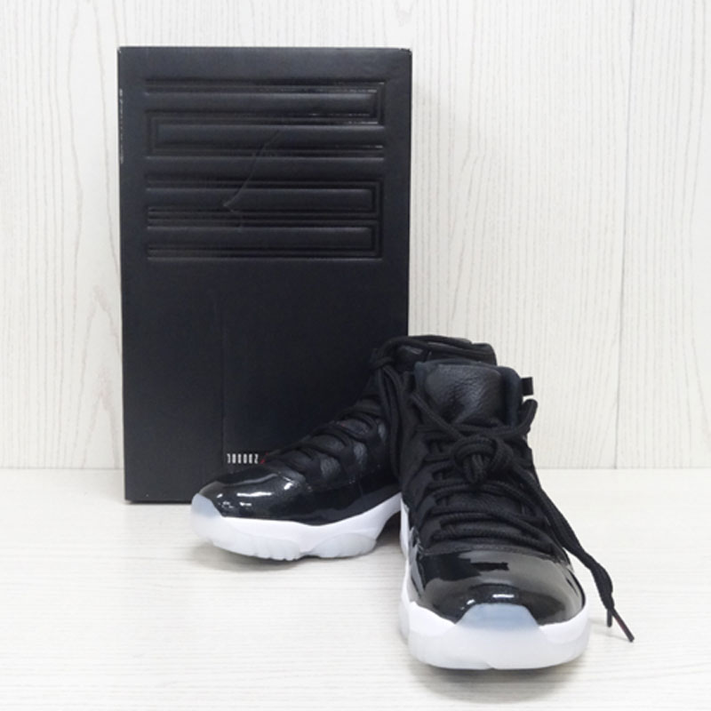 【中古】NIKE/ナイキ/AIR JORDAN 11 RETRO/エアジョーダン 11 レトロ/378037 002/27.5cm/国内正規品/カラー：BLACK/GYM RED-WHITE/色：黒 ブラック/スニーカー/バッシュ/パテント/未使用品/復刻/2015年製/靴/シューズ【山城店】