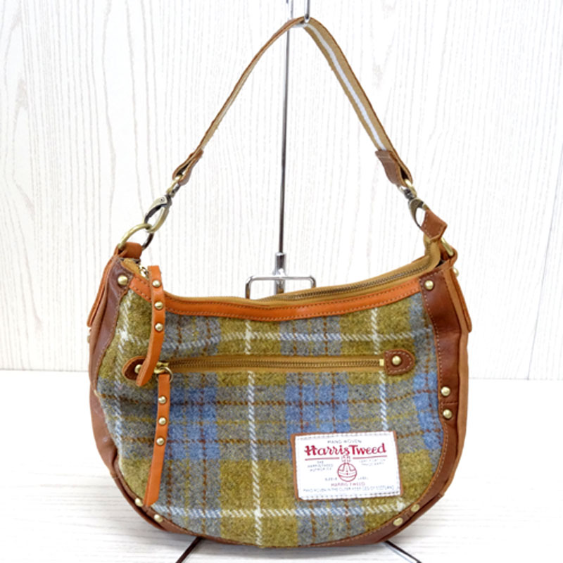 【中古】HARRIS TWEED ハリス ツイード/ショルダーバッグ/カラー：チェック/ハリスツイード/HARRIS TWEED/ショルダーバッグ/バッグ/鞄【山城店】