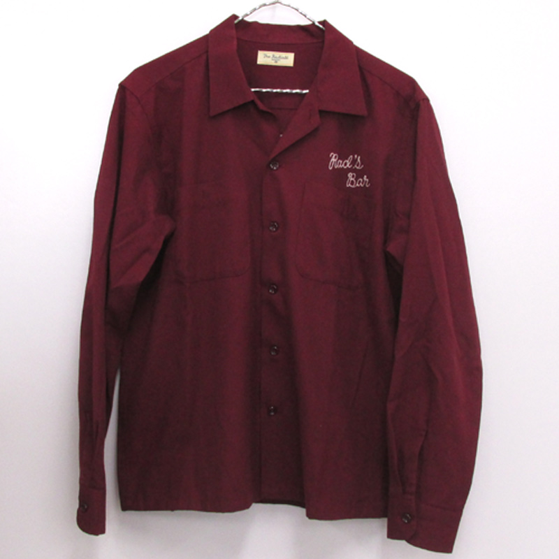 【中古】The Radiall TCRオックス シャツ RAD-14SS-SH009/14SS/国内正規品/サイズ：M/カラー：ボルドー/BUNNY BEER/Open Color Shirts/刺繍【山城店】