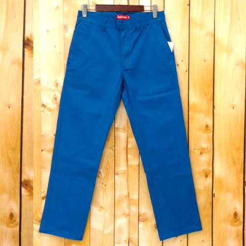 【中古】Supreme シュプリーム Work Pants ワーク パンツ/国内正規品/サイズ：30/カラー：Blue/青/未使用品/ボトム/ストリート【山城店】