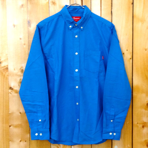 【中古】Supreme シュプリーム Oxford Shirt オックスフォード シャツ/国内正規品/サイズ：S/カラー：Blue/青/未使用品/ストリート/長袖/ボタンダウン【山城店】